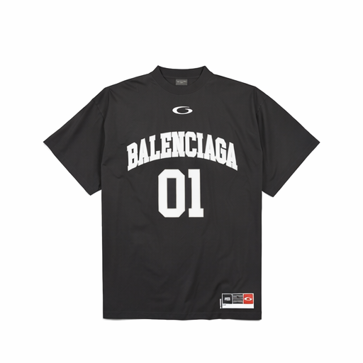 BALENCIAGA T-Shirt mit Nummern-Print – Schwarz