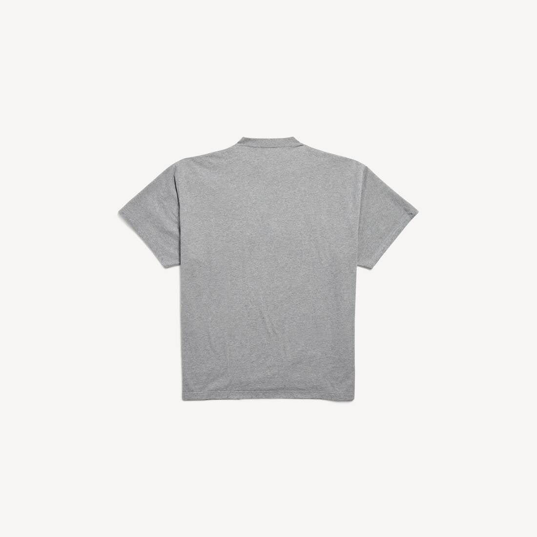 Men's Luxury Script Oversized T-shirt in Dark Heather Grey/blue