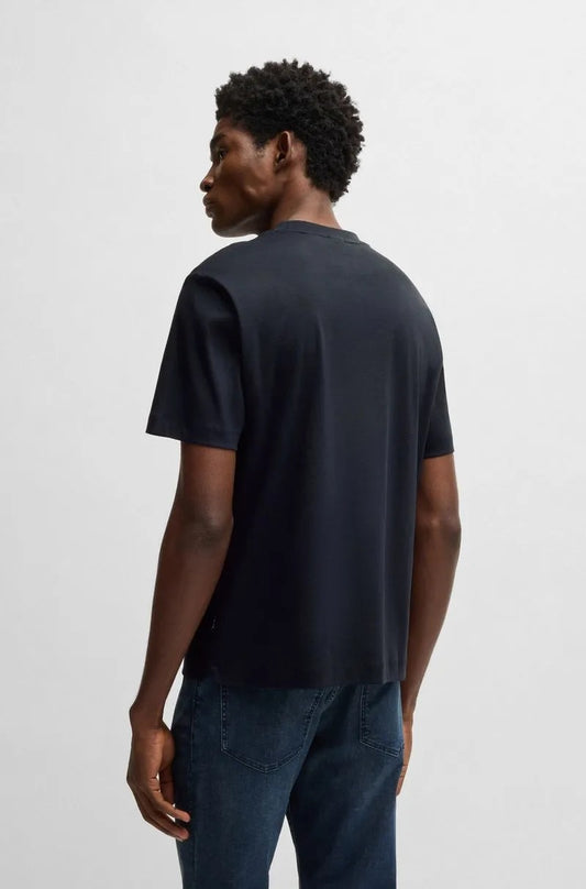HUGO BOSS T-Shirt mit dezentem Logo – Dunkelblau