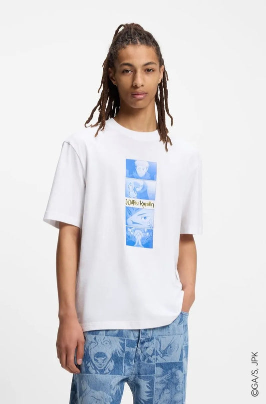 HUGO T-Shirt mit Jujutsu-Kaisen-Print – Weiß